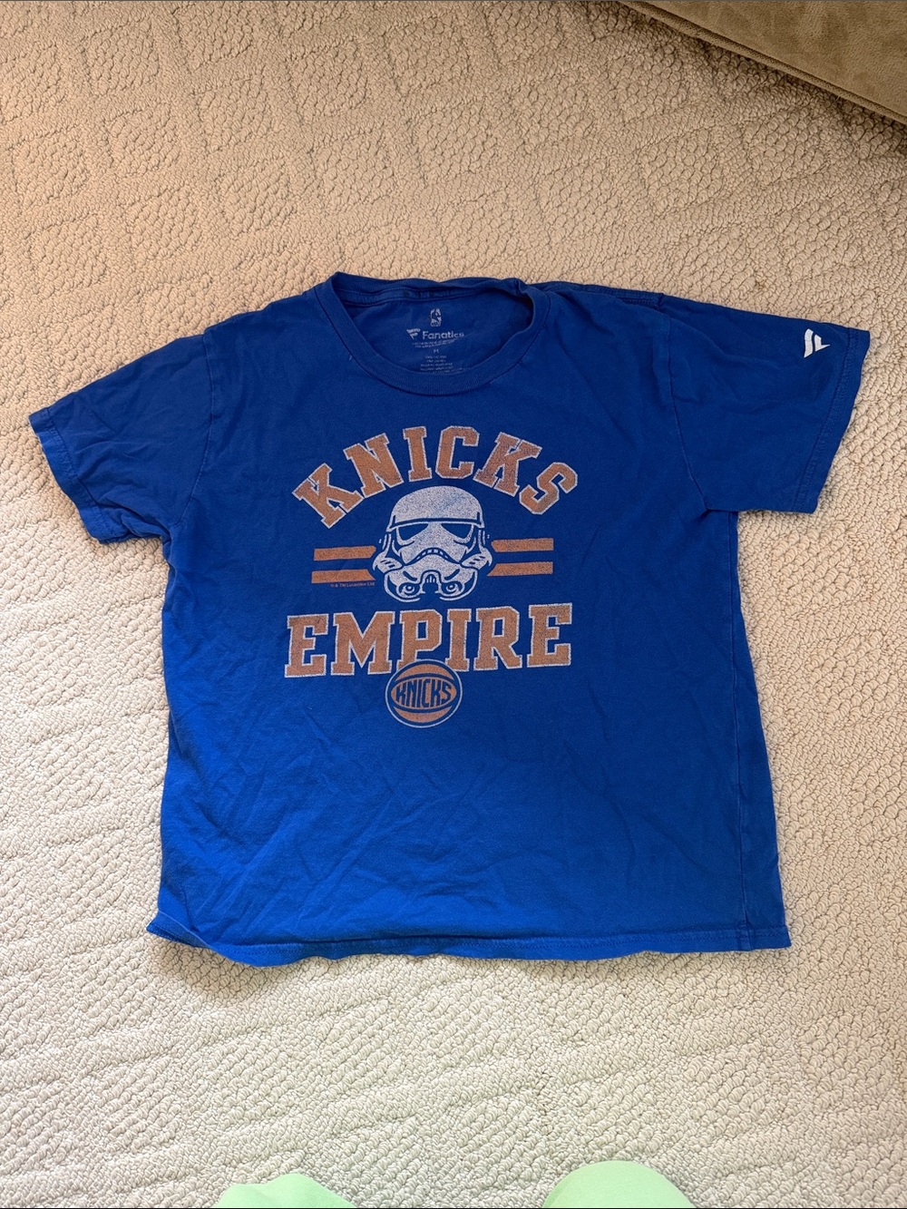Fanatics Blue Knicks Empire Graphic Short Sleeve T-Shirt